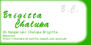 brigitta chalupa business card